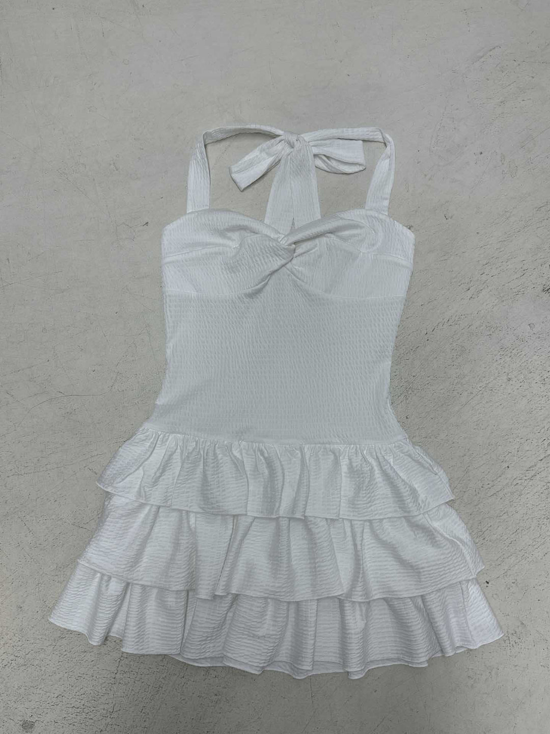 Damen Sommerliches Tüllkleid mit verstellbaren Spaghettiträgern und Rüschendetails R&B