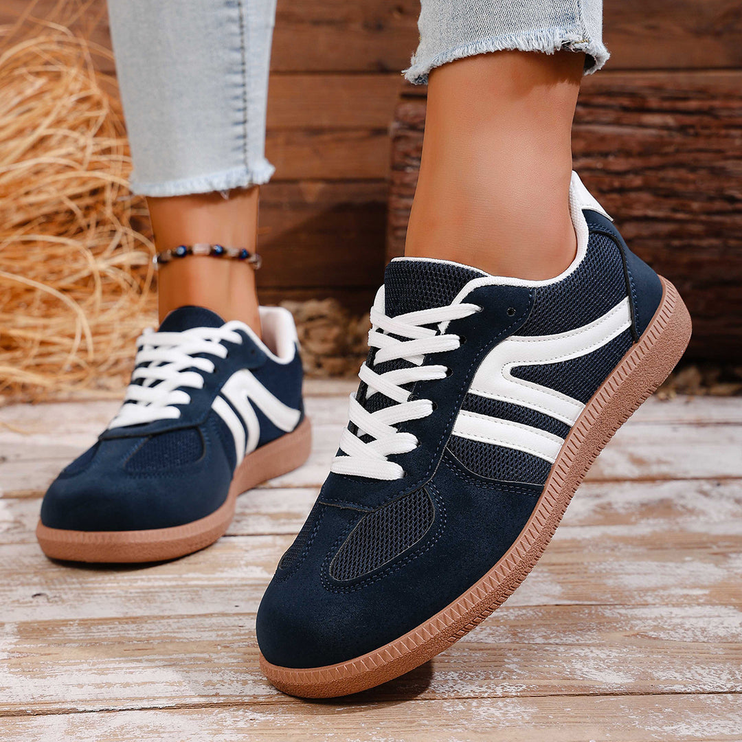 Damen Sportliche Sneakers aus hochwertigem Wildleder mit atmungsaktiver Sohle R&B