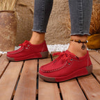 Damen bequeme Freizeitschuhe mit detailreichem Schnürdesign R&B