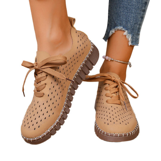 Damen Atmungsaktive Sneaker mit perforiertem Obermaterial und rutschfester Sohle R&B
