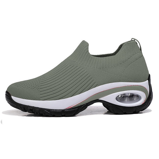 Damen Komfortable Slip-On Sneakers mit atmungsaktiver Strickoberfläche R&B
