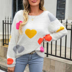 R&B | Strickpullover Mit Süßem Herzmuster