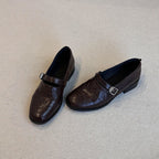Damen Elegante Mokassins mit dekorativem Riemchen