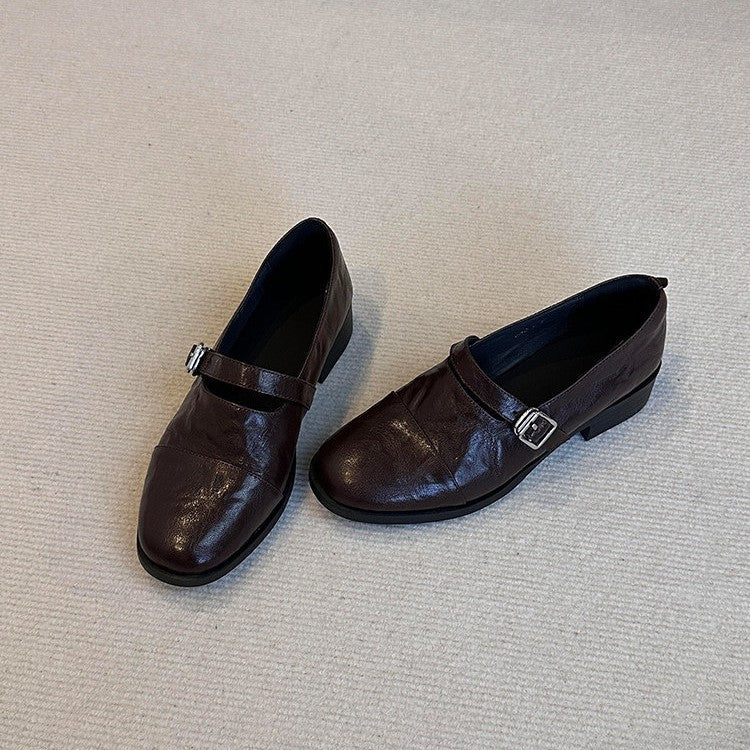 Damen Elegante Mokassins mit dekorativem Riemchen