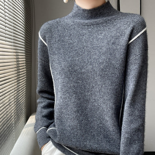 R&B | Eleganter schlichter Rollkragenpullover