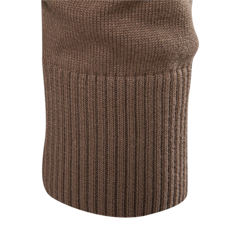 Herren Strickpullover mit modischem Stehkragen und strukturiertem Design R&B