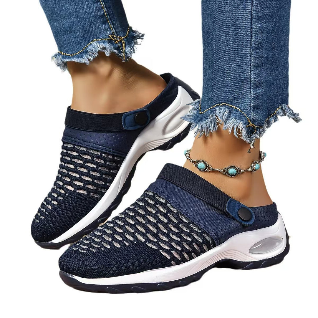 Damen Atmungsaktive Slip-On Freizeitschuhe mit elastischem Riemen R&B