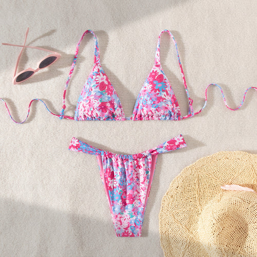 Damen Bikini-Set mit floralem Design und verstellbarem Schnitt R&B