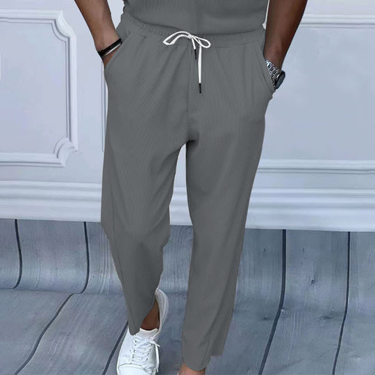 Herren Freizeithose mit elastischem Bund und praktischen Seitentaschen R&B