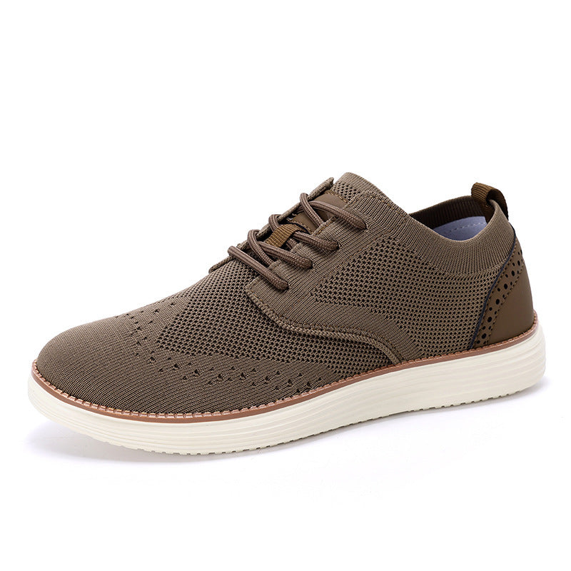 Herren nan gestrickter Oxford-Sneaker mit Wingtip-Perforation und federleichter EVA-Sohle R&B