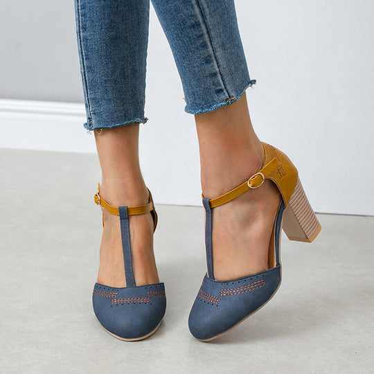 Damen elegante Slingback-Pumps mit dekorativen Perforationen R&B