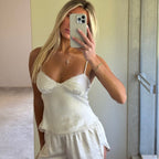 Damen Schlafanzug-Set mit elegantem Spitzendetail R&B