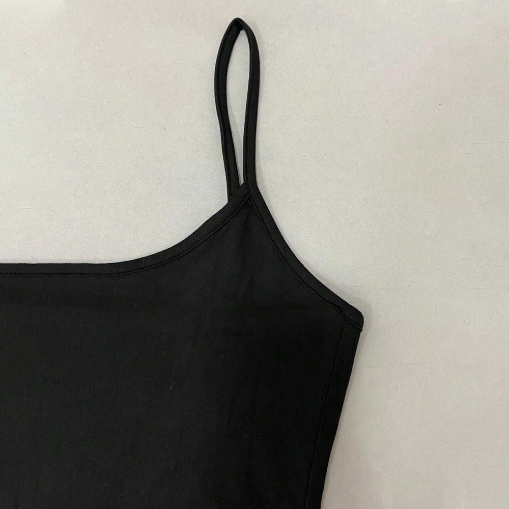 Damen figurbetontes Maxikleid mit schmalen Trägern und elegantem Schnitt R&B