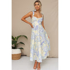 Damen Sommerliches Maxikleid mit verstellbaren Trägern und Raffungen R&B