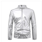 Herren nan ultraleichte reflektierende Windjacke mit Stehkragen und durchgehendem Reißverschluss R&B