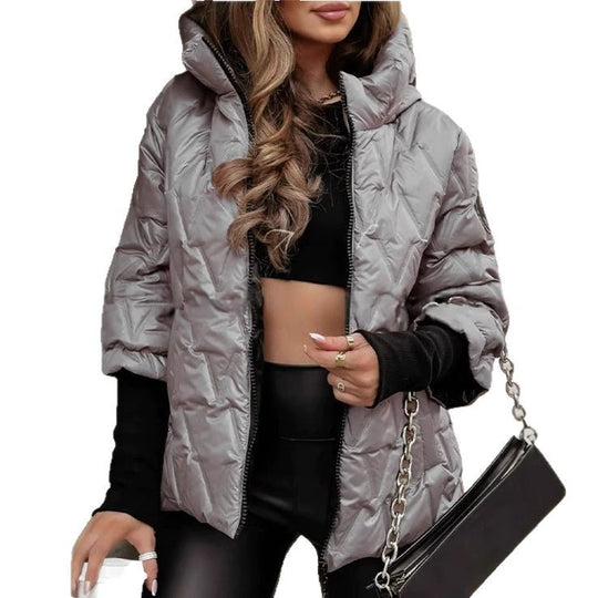 Damen Kurzjacke mit hohem Kragen aus leichtem Material R&B