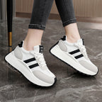 Damen Modische Plateausneaker mit atmungsaktiver Mesh-Oberfläche und stoßdämpfendem Sohlenprofil R&B