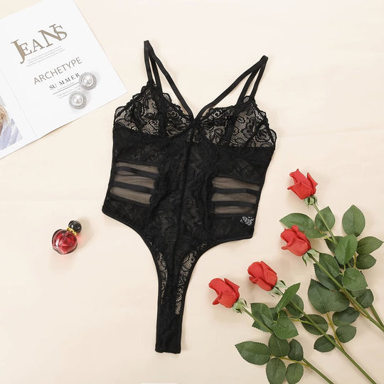 Damen Spitzenbody mit verführerischen Details R&B
