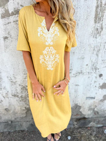 Damen Sommerliches Kleid mit aufwendiger Stickerei R&B