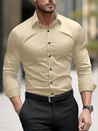 Herren Slim-Fit Langarmhemd mit modernem Schnitt und eleganten Akzenten R&B