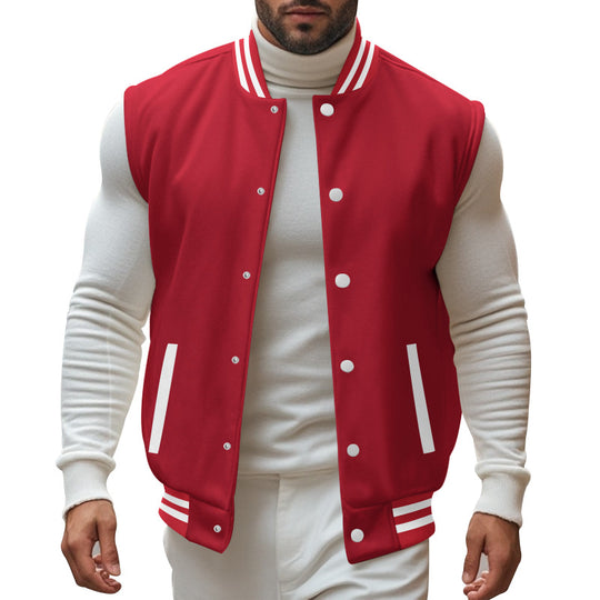 Herren trendige Collegejacke mit sportlichem Schnitt R&B