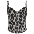 Damen figurbetontes Oberteil mit Leopardenmuster R&B