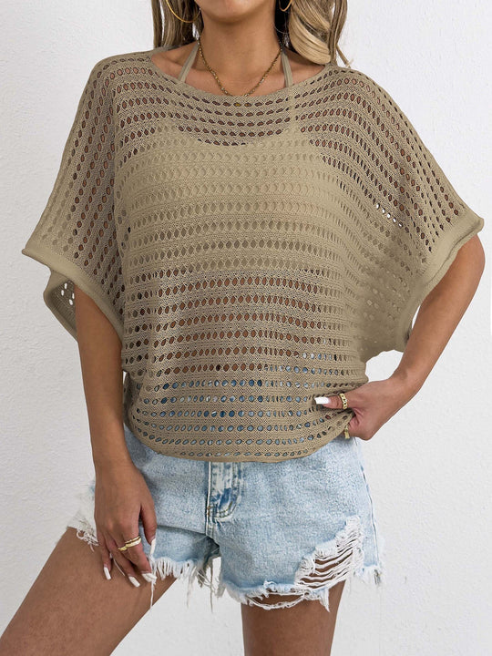 Damen luftiges Netz-T-Shirt R&B