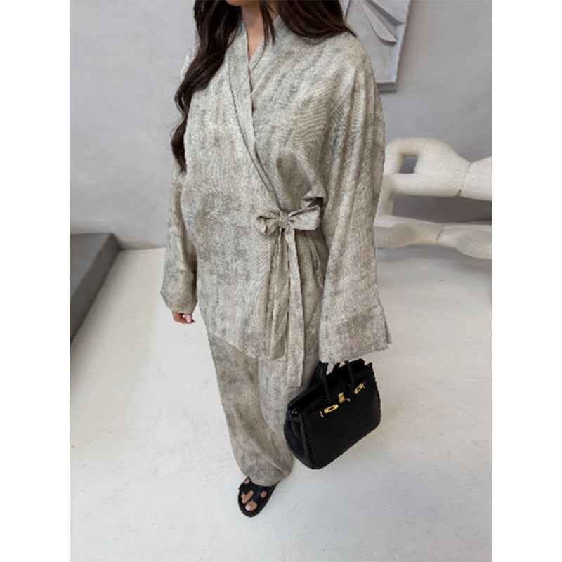 Damen Elegantes Jumpsuit mit taillierter Silhouette und lässigem Gürtel R&B