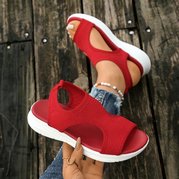 Damen Atmungsaktive Sandalen mit flexiblem Fußbett und modischen Cut-Outs R&B