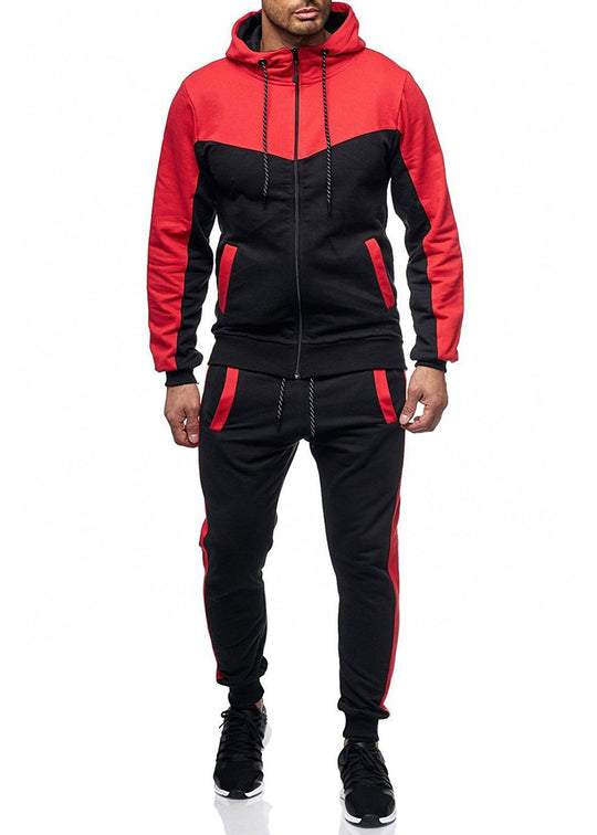 Herren Sportanzug mit Kapuze und seitlichen Taschen R&B