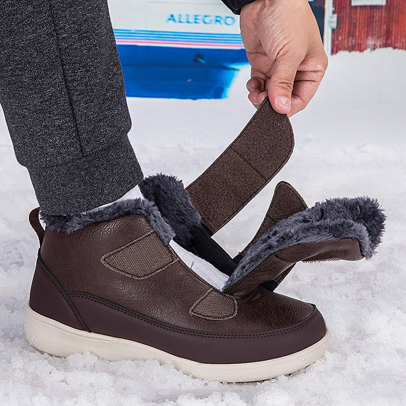 Damen Warme Winterboots mit verstellbaren Klettverschlüssen