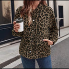 Damen Fleecejacke im trendigen Leopardenmuster R&B
