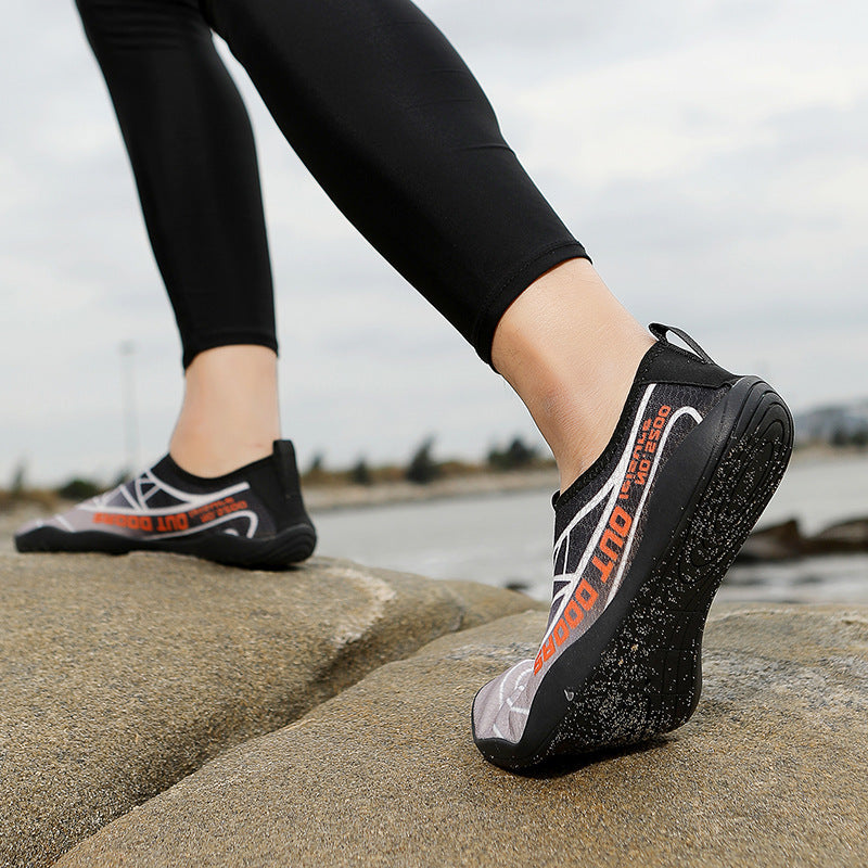 Damen Aqua-Freizeitschuhe mit elastischem Obermaterial und rutschfester Sohle R&B