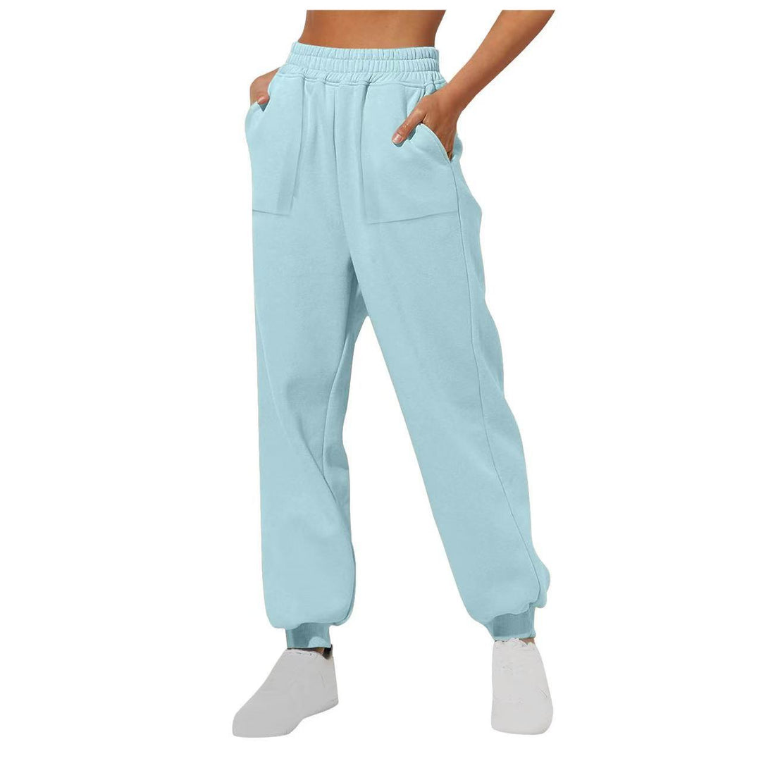 Damen lässige Freizeithose mit hohem Bund R&B