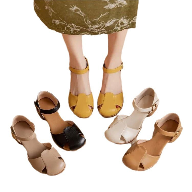 Damen Geschlossene Riemchensandalen mit stylishen Schnallen R&B
