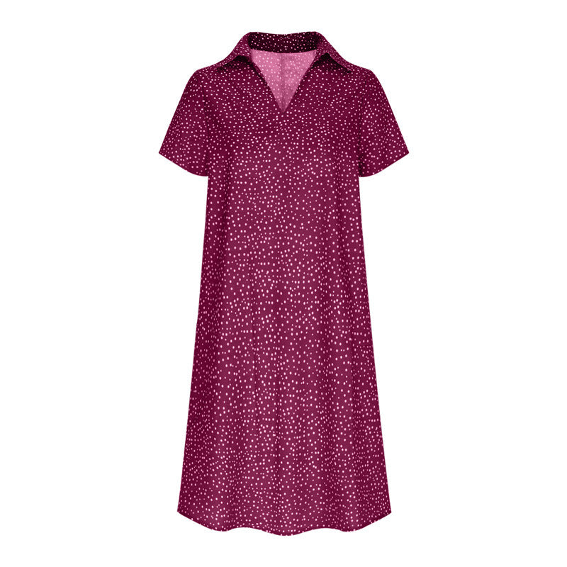 Damen Hemdkleid mit Polo-Kragen und leichtem, atmungsaktivem Stoff R&B