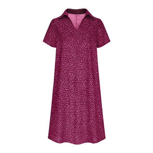 Damen Hemdkleid mit Polo-Kragen und leichtem, atmungsaktivem Stoff R&B