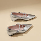 Damen elegante Slingback-Pumps mit funkelndem Riemen