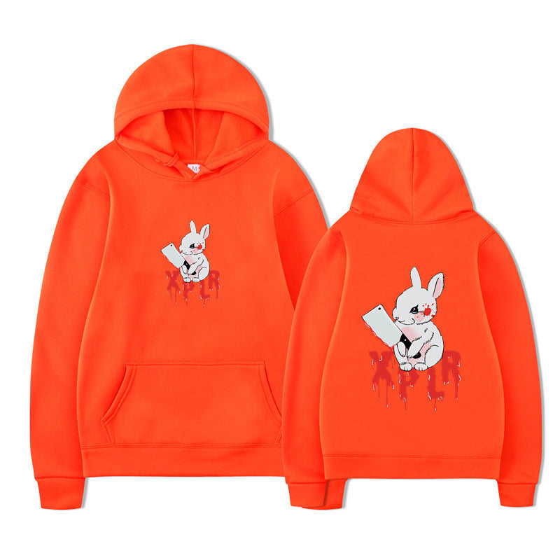 Damen Kapuzensweater mit auffälligem Cartoon-Motiv und bequemer Passform R&B
