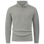 Herren innovativer Halbreißverschluss Pullover mit Rippstruktur R&B