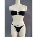 Damen Bandeau-Bikini mit elegantem Ringdetail und verstellbaren Trägern R&B