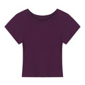Damen Cropped T-Shirt mit modischem Rundhalsausschnitt und lässigem Design