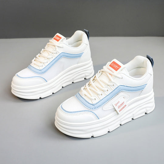 Damen Sportliche Plateau Sneakers mit atmungsaktivem Obermaterial und modischem Design R&B