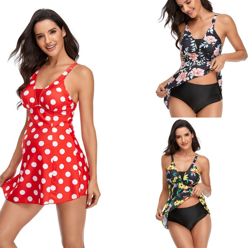 Damen Badeanzug für Schwangere mit modischem Schnitt und floralem Design R&B