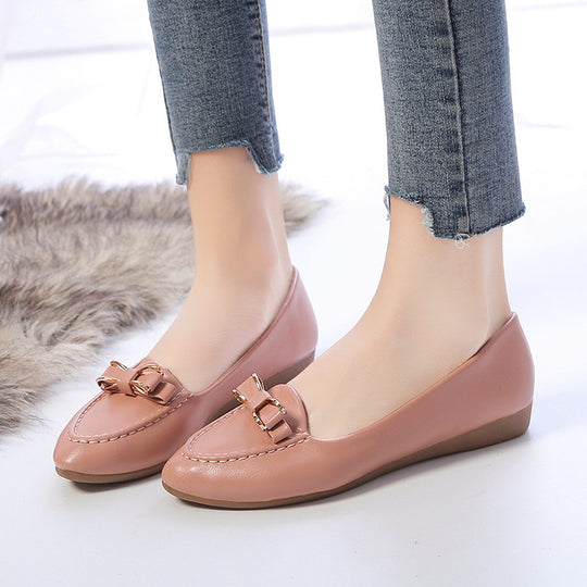 Damen nan Mokassin-Loafer mit gepolstertem Komfortfußbett und filigraner Schleifenapplikation R&B