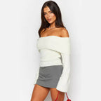 Damen Off-Shoulder Pullover R&B