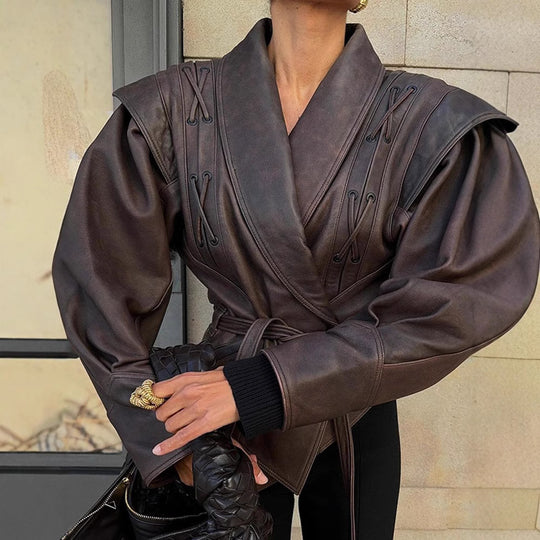 Damen blazer mit dekorativen Schnürungen R&B