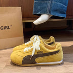 Damen Sportliche Sneaker mit hochwertigem Wildleder-Obermaterial und rutschfester Sohle