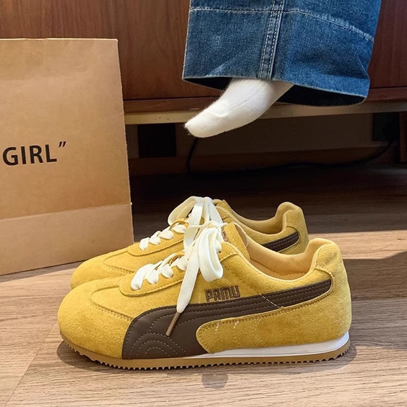 Damen Sportliche Sneaker mit hochwertigem Wildleder-Obermaterial und rutschfester Sohle