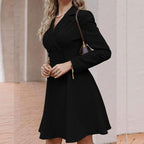 Damen elegantes Blazer-Kleid mit abnehmbaren Knöpfen und tailliertem Schnitt R&B